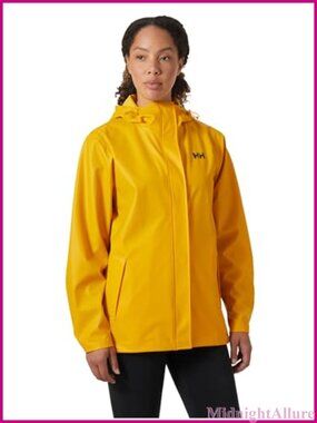 Women's Waterproof Windproof Hooded Rain Jacket Long Sleeve Welded Seams